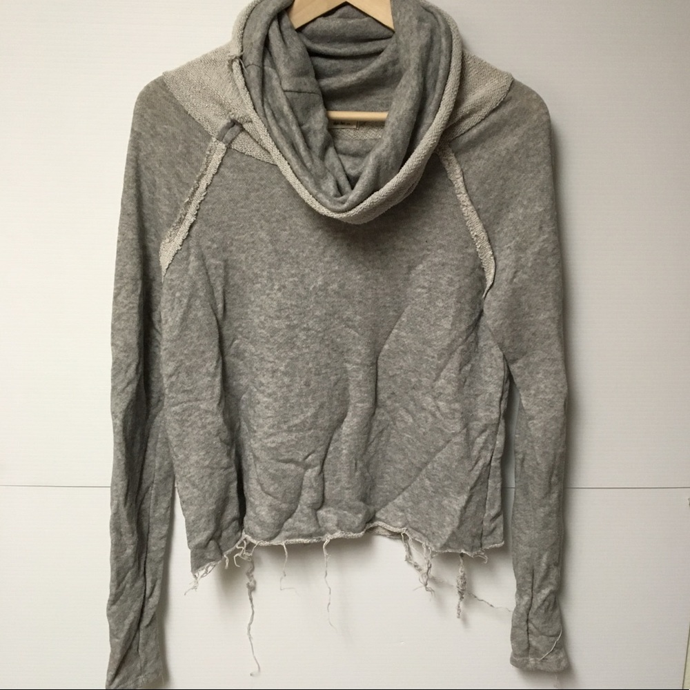Distressed Cropped Sweater